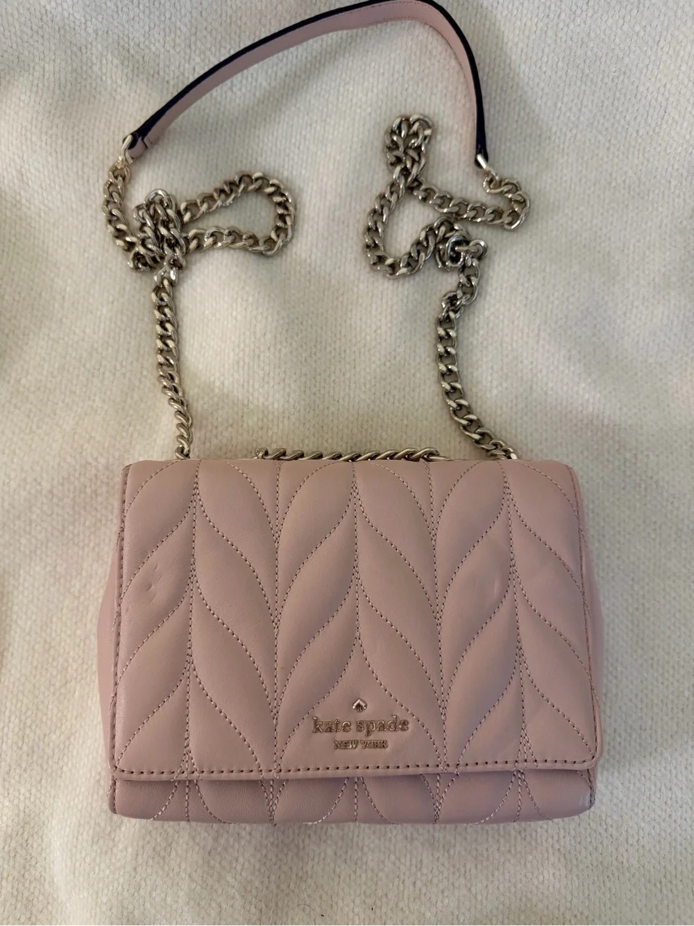 kate spade quilted leather crossbody bag and card pouch - dusty rose
